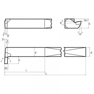FERVI - BRCI10RP Carbide tipped <b>tool</b> for internal slots - EAN 8012667007720 <b>ABRASIVES</b> BRAISED AND BARS - Product Image 1