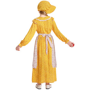 Disfraces de Halloween para Niñas, Vestido Colonial, de Peregrina o Pionera con Gorro RKHC-007 - Product Image 3