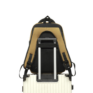 Men's Business <b>Backpack</b> <b>Large</b> Capacity 20-35L For Commuting And Travel Solid Color With Interior Zipper Pocket - Product Image 2