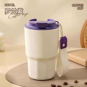 304 Stainless Steel Coffee Mug Portable Car <b>Thermos</b> Business Office Gift Dual-Drink Mug - Product Image 3