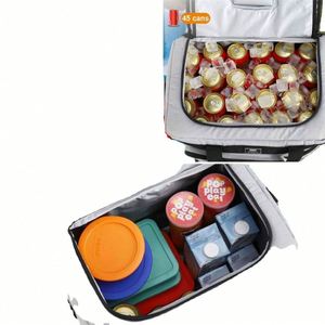 Sac à déjeuner isotherme pour adultes, sac de pique-nique thermique, sac à déjeuner à double compartiment isolé pour adultes - Product Image 5