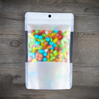 Sachets Doypack en plastique Cenhui jetables, à fenêtre transparente et dos blanc en feuille d'aluminium, avec fermeture zip et impression en héliogravure, vente en gros