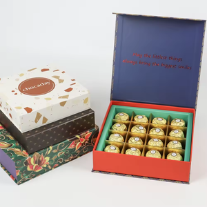 Boîte-cadeau d'entreprise biodégradable de haute qualité célébration <span class=keywords><strong>ballotin</strong></span> papier chocolat emballage de confiserie matériaux recyclés - Product Image 3