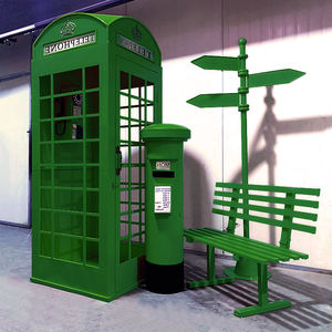 जीवन का आकार विंटेज साउंडप्रूफ टेलीफोन बूथ कार्यालय लाल सार्वजनिक लंदन फोन बूथ बिक्री के लिए - Product Image 1