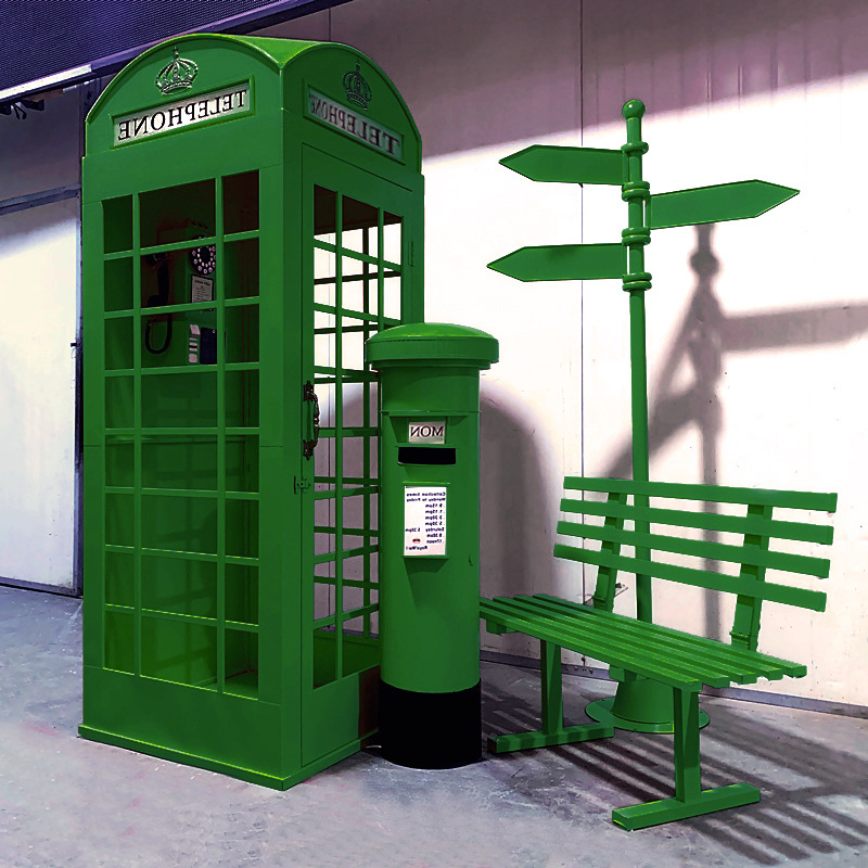 Customized Telephone Booth Supply Pink Red