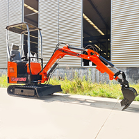 Mini-excavatrice compacte 1 tonne avec moteur CE EPA, livraison gratuite, mini-excavatrice sur chenilles 1 tonne 1,5 tonne