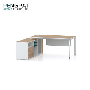 Oficina Muebles de lujo Escritorio de oficina en forma de L Mesa de oficina blanca Escritorio de gerente ejecutivo - Product Image 4