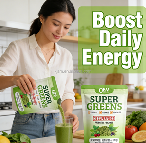 Super Greens y Probióticos en Polvo para la Salud Intestinal, Energía y Desintoxicación |   Fórmula Todo en Uno OEM/ODM con Enzimas, Fábrica con Certificación GMP - Product Image 2