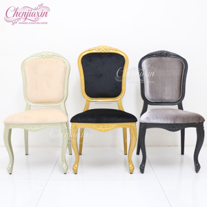 Chaises de banquet d'hôtel modernes personnalisées en gros, empilables, luxe, or <span class=keywords><strong>champagne</strong></span>, mariage, chaises royales de style Louis pour événements et fêtes - Product Image 2