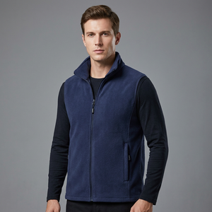 Custom Logo <strong>Men</strong> Slim Fit Polar <strong>Fleece</strong> Vest Full Zip Warm Waistcoat Bodywarmer <strong>Gilet</strong> for Workwear Team Uniform Hiking Outdoor - Product Image 2