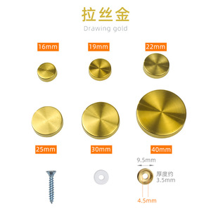 304 Stainless Steel <b>Mirror</b> Nails Decorative Caps Brushed Silver Gold Rose Gold Black Titanium <b>Tile</b> Accessories Easy Installation - Product Image 3