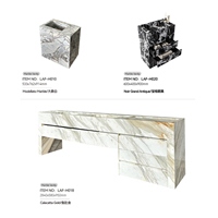 Meubles de salle de bain Landerstone en marbre Arabescato, vasque de lavabo, meubles de salle de bain avec vasque en marbre naturel