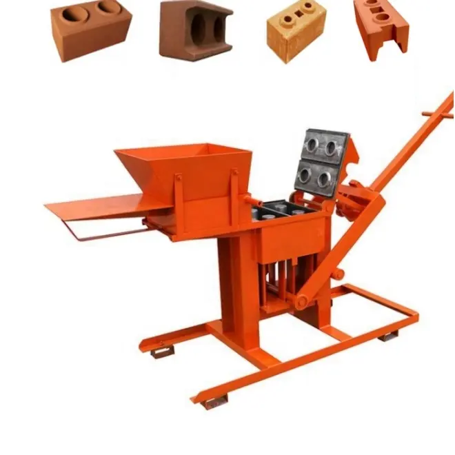 Machine de moulage de fabrication de brique d'argile de terre comprimée manuelle de verrouillage de QMR2-40 de presse à main à bas prix