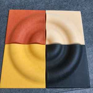 แผงอะคูสติกสี่เหลี่ยมสำหรับสตูดิโอแผงอะคูสติกทำจากโพลีเอสเตอร์ตกแต่ง3D อะคูสติกแบบฝาครอบรูปทรงสำหรับสตูดิโอ - Product Image 4