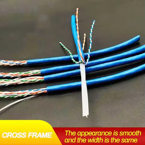 สายเคเบิลเครือข่าย UTP <span class=keywords><strong>Cat6</strong></span> สำหรับภายในอาคาร ตัวนำ CCA ขนาด 23AWG ยาว 1000 ฟุต  หุ้มฉนวน PVC มาตรฐาน ROHS สำหรับกล้องวงจรปิด OEM - Product Image 4