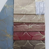 Nouveau design de mode 100% polyester tricoté velours tissu champagne feuille d'or bronzant hollande velours tissu pour rideaux