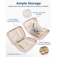 Ohrringe Ringe Armband Reißverschluss-Organizer für Halsketten Schmuck Reiseetui Ringbinder Aufbewahrungsbuch mit Klarsichttaschen
