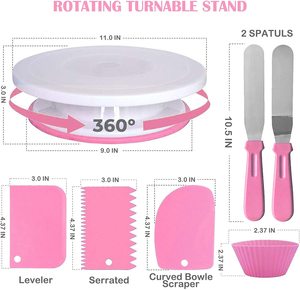 464 Piezas de Accesorios para Hornear, Kit de Suministros para Decoración de Pasteles, Herramientas para Decoración de Pasteles con Plato Giratorio - Product Image 2