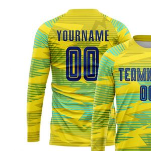 Lightweight <b>Long</b> Sleeve Soccer Jersey Football Sports Shirt Breathable Quick Dry Athletic <b>Match</b> Training Uniform for Men Teams - Product Image 3