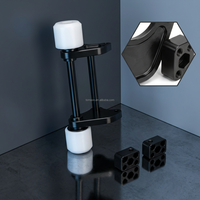 Kit de protection antichute CNC en aluminium anodisé noir pour moto, avec support décalé et patin Delrin, sans découpe
