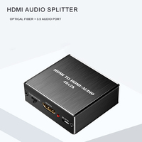Répartiteur audio 4K HD avec décodage, sortie audio numérique analogique 3,5 mm, convertisseur optique SPDIF, décodeur vidéo