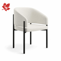 Chaises de salle à manger en bois massif durables de la marque Noble's Family, avec accoudoirs et assise rembourrées en tissu simili cuir, chaise d'appoint pour salle à manger