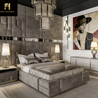 Lit king-size en cuir de luxe italien haut de gamme, lit double moderne minimaliste nordique en bois de haute qualité