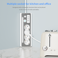Carte d'extension de câble d'extension de sortie de bureau 17w avec lumières sur 3 parasurtenseurs USB avec protecteur de surcharge
