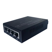 Convertisseur de média Gigabit 4 ports RJ45 à fibre optique monomode 10/100/1000Base, émetteur-récepteur 20 km SC FTTH TCP