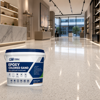 Peinture époxy auto-nivelante à séchage rapide DM Brand Shandong, à faible teneur en COV, effet marbre, pour sols en sable coloré, pour entrepôts (vente en gros)