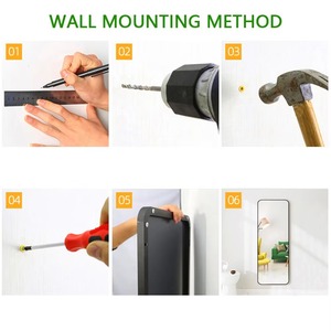 กระจกโลหะตั้งพื้นขนาดใหญ่สำหรับตกแต่งด้วยกรอบสีทองสำหรับห้องนั่งเล่นขนาด40*150ซม. - Product Image 4