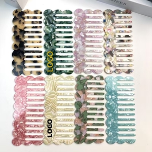 Peigne à cheveux en acétate personnalisé <span class=keywords><strong>de</strong></span> luxe avec logo – Outil <span class=keywords><strong>de</strong></span> coiffure <span class=keywords><strong>de</strong></span> marque personnalisé <span class=keywords><strong>de</strong></span> 13,4 cm pour salon professionnel et cadeaux - Product Image 1