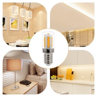 Éclairage intérieur, ampoule LED E14, AC 230V, 3W, haut lumen, base à vis, SMD, plastique, CRI 80, 40000 heures, lumière de réfrigérateur, veilleuse