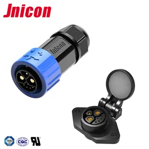 Jnicon M23 push lock 8 pinos 2 + 1 + 5 pinos conector de cabo para bicicleta elétrica IP67 à prova d'água e bicicleta e-conector