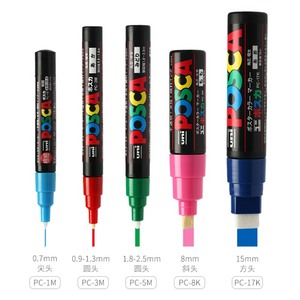 Marqueur de reine d'abeilles <span class=keywords><strong>Posca</strong></span> multicolores vert, rouge, <span class=keywords><strong>noir</strong></span>, jaune, bleu - Product Image 4