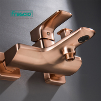 Robinet de baignoire en laiton or Rose, pour salle de bain, robinet mélangeur de douche, Installation murale