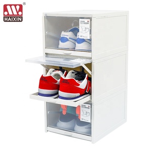 Scatola Portascarpe in Plastica Trasparente Haixin 3, Grande Formato, Facile da Assemblare, con Cassetto per Uomo - Product Image 1