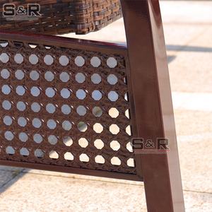 Chaise suspendue en rotin moderne de loisirs pour l'extérieur/l'intérieur, <span class=keywords><strong>double</strong></span> siège, avec auvent et cadre en aluminium pour jardin, patio et utilisation suspendue - Product Image 5