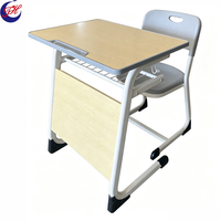 Meilleur prix - Bureau avec panneau frontal et chaises - Pupitres et chaises d'école - Pupitres et chaises métalliques pour étudiants en classe