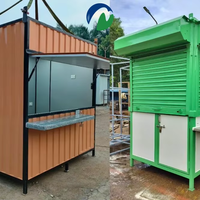 Kiosque mobile en métal MCG de 10 pieds, bar et café, modulaire, mobile, détachable, magasin de proximité extérieur, bureau à vendre