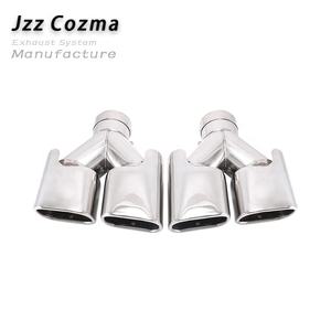 Tubo di <span class=keywords><strong>scarico</strong></span> modificato estremità silenziatore gola a forma di 2.5 "ingresso 96*72mm doppia punta di <span class=keywords><strong>scarico</strong></span> universale - Product Image 1