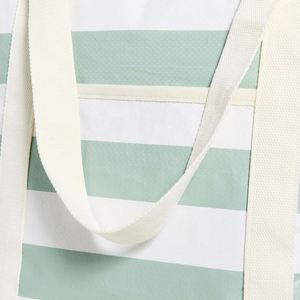 Sac isotherme réutilisable en nylon, léger, durable, résistant à l'eau, avec motif rayé personnalisé, écologique et adapté aux aliments - Product Image 4