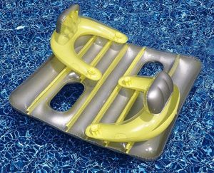 Galleggiante Gonfiabile Personalizzato per Due Persone Faccia a Faccia - Doppia Sdraio con Schienale per <span class=keywords><strong>Piscina</strong></span> e Lago - Product Image 3
