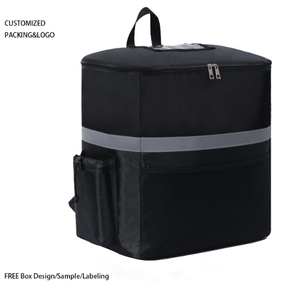 क्लासिक शैली लंच कूलर बैग बड़ी क्षमता वाले जलरोधी ऑक्फोर्ड सामग्री ग्रे जिपर फैशनेबल पत्र खाद्य वितरण बॉक्स - Product Image 1