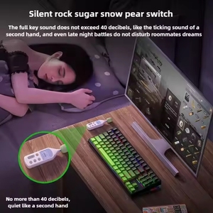 Siêu tốc độ Langtu T88 im lặng chuyển đổi ba chế độ RGB hot-swapable Gasket cấu trúc mà không có tác động không dây Bàn phím cơ khí - Product Image 4