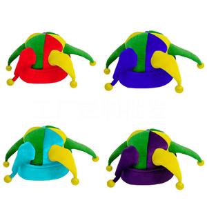 Accessoire <span class=keywords><strong>de</strong></span> costume <span class=keywords><strong>de</strong></span> clown pour mascarade, chapeau <span class=keywords><strong>de</strong></span> clown pour fête <span class=keywords><strong>de</strong></span> <span class=keywords><strong>Noël</strong></span>, déguisement pour événements à thème et cosplay - Product Image 2