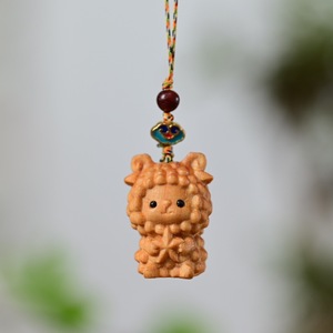 จี้3D พวงกุญแจรถยนต์ทำจากไม้ agarwood สิบสองราศีสำหรับเป็นของขวัญ - Product Image 5