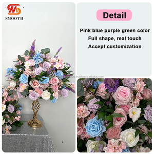 SMOOTH - Bola de Flores Artificiales de Seda Rosa Púrpura Personalizada al por Mayor para Decoración de Mesa de Boda - Product Image 2