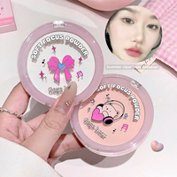 Palette de poudre pressée Gege Bear Soft Focus Waterproof Light-Transparency, contrôle du sébum, fini mat naturel, texture non collante 3