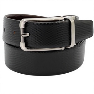 Cinturón BS INTERNATIONAL NA306 Unisex, Cómodo, Hebilla Cuadrada de Acero, Cuero Vacuno Marrón, Estilo Vintage, Formal, Ecológico, 3.8 CM - Product Image 3